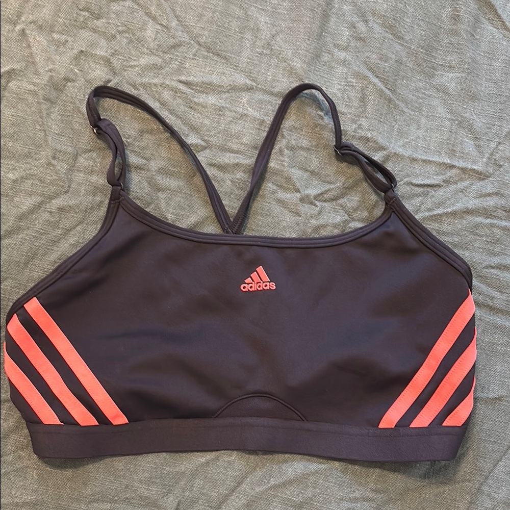 Adidas Women's Navy and Pink Sports Bra